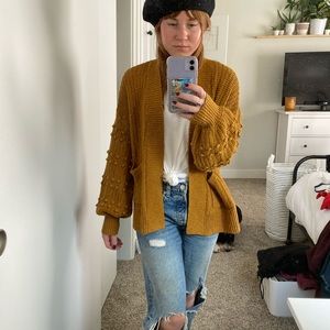 Madewell Puff Sleeve Cardigan NWOT